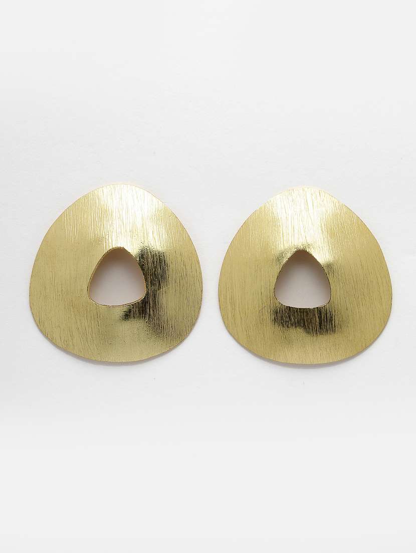 Gold Alloy Stud Earring