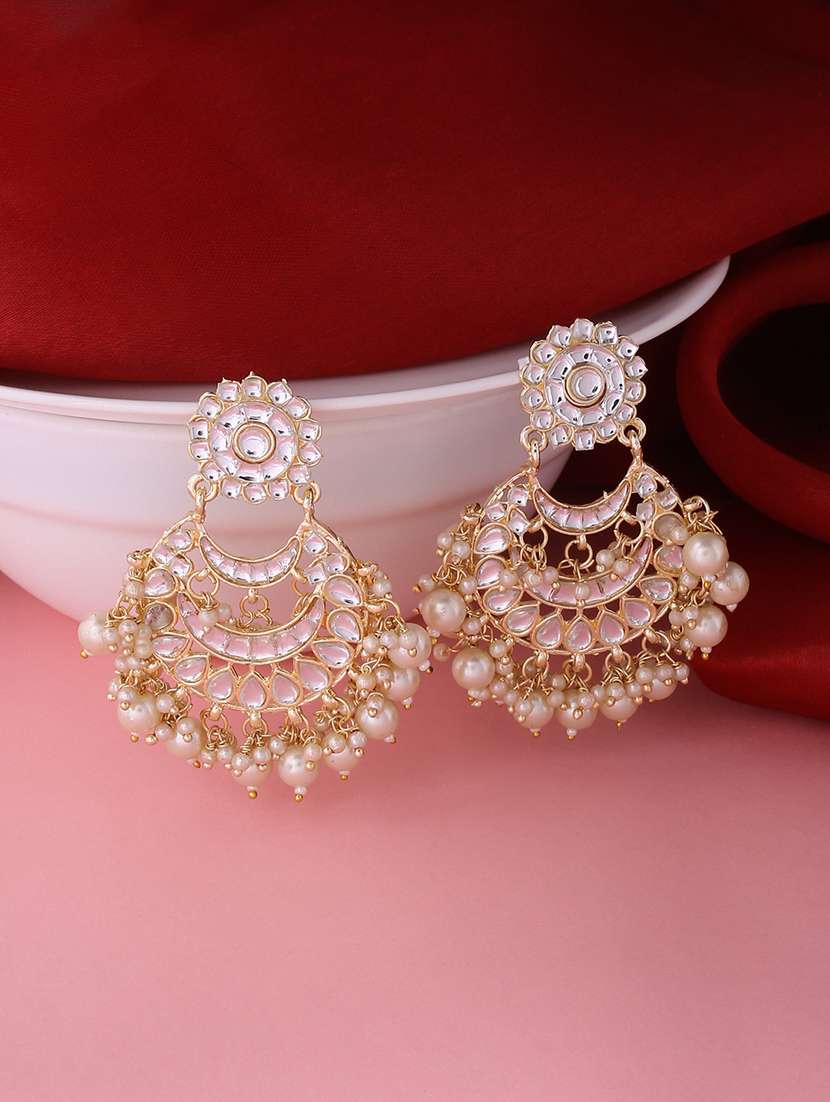 multi colored brass jhumka earring - 21279478 -  Standard Image - 1