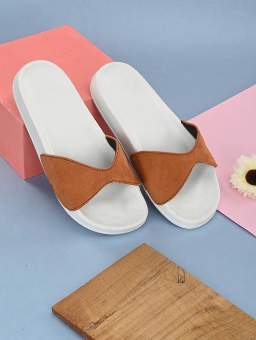bucik tan women bck9020 lightweight comfort summer trendy premium stylish slides  - 21279799 -  Standard Image - 0