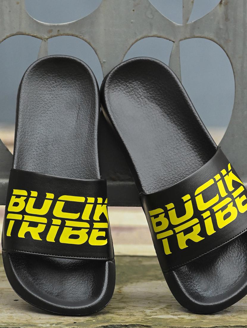bucik black men bck9052 lightweight comfort summer trendy premium stylish slides - 21279821 - Zoom Image - 0