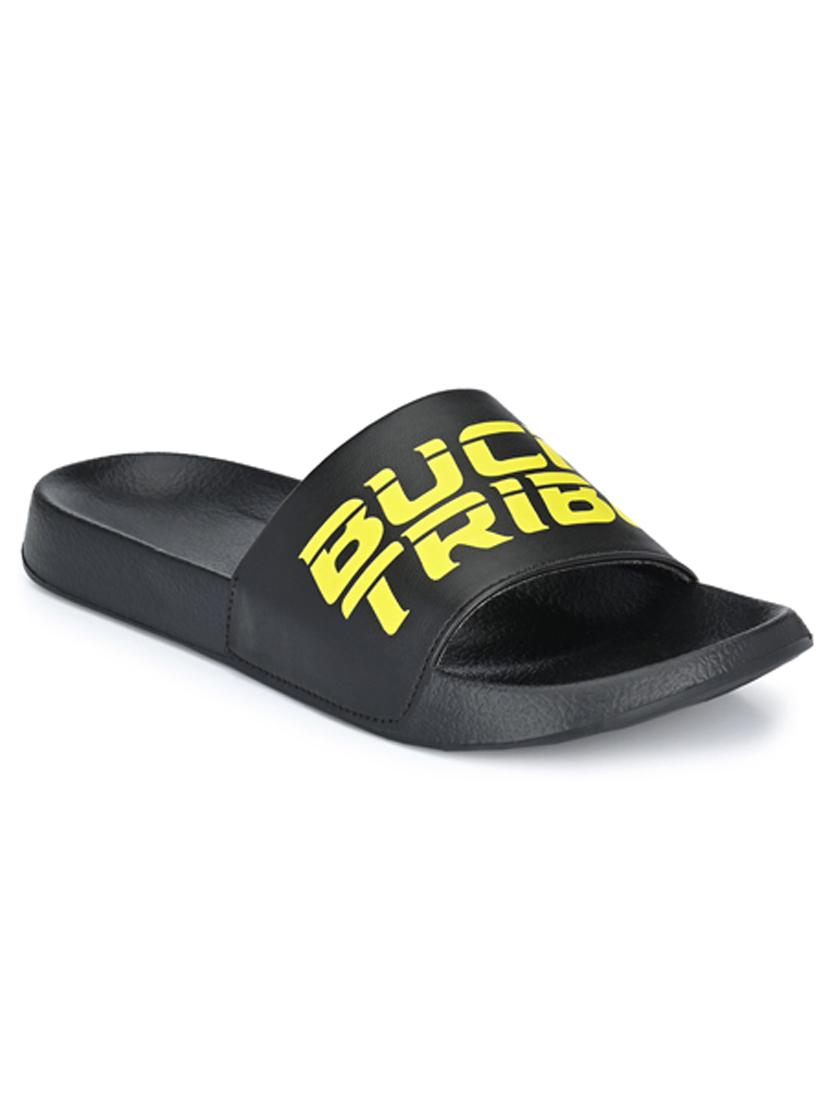 bucik black men bck9052 lightweight comfort summer trendy premium stylish slides - 21279821 - Standard Image - 1