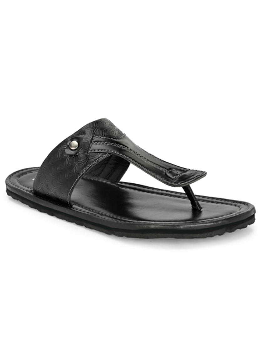 black synthetic toe separator slippers - 21279888 -  Standard Image - 1