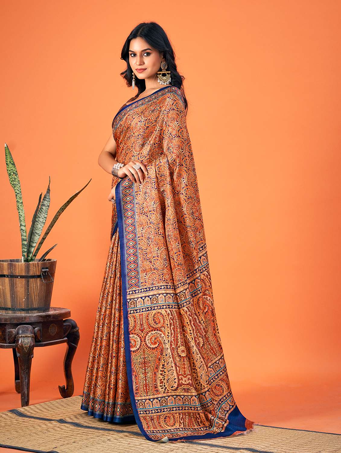 women multi color printed saree with blouse - 21279997 -  Standard Image - 1