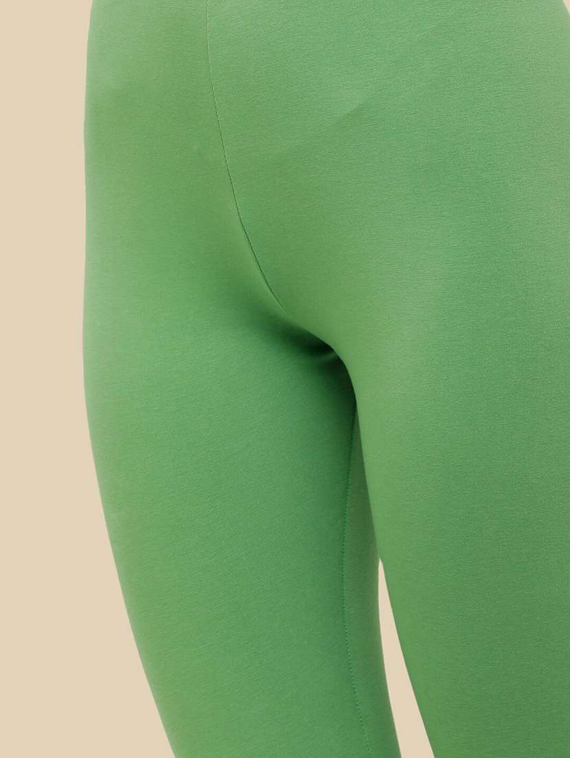 women solid mid rise churidar legging - 21281518 -  Standard Image - 4