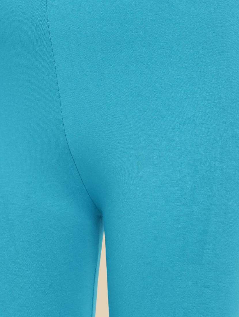 women solid mid rise churidar legging - 21281526 -  Standard Image - 4