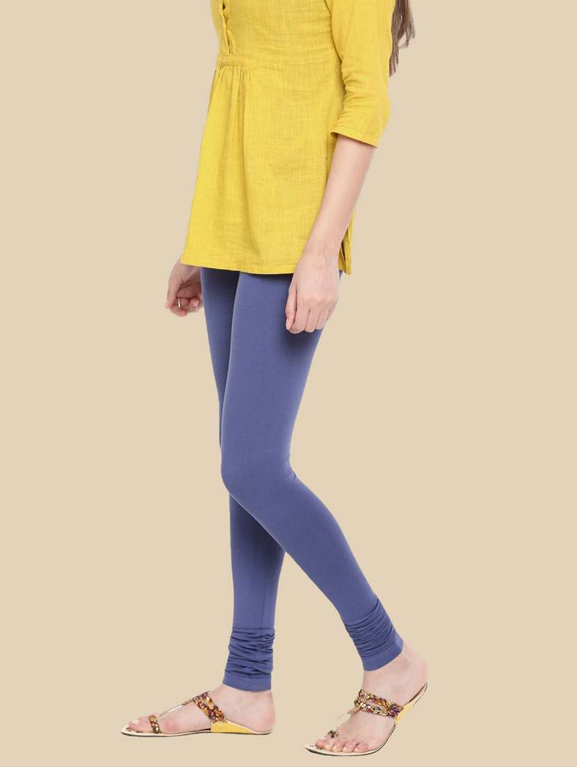 women solid mid rise churidar legging - 21281554 -  Standard Image - 1