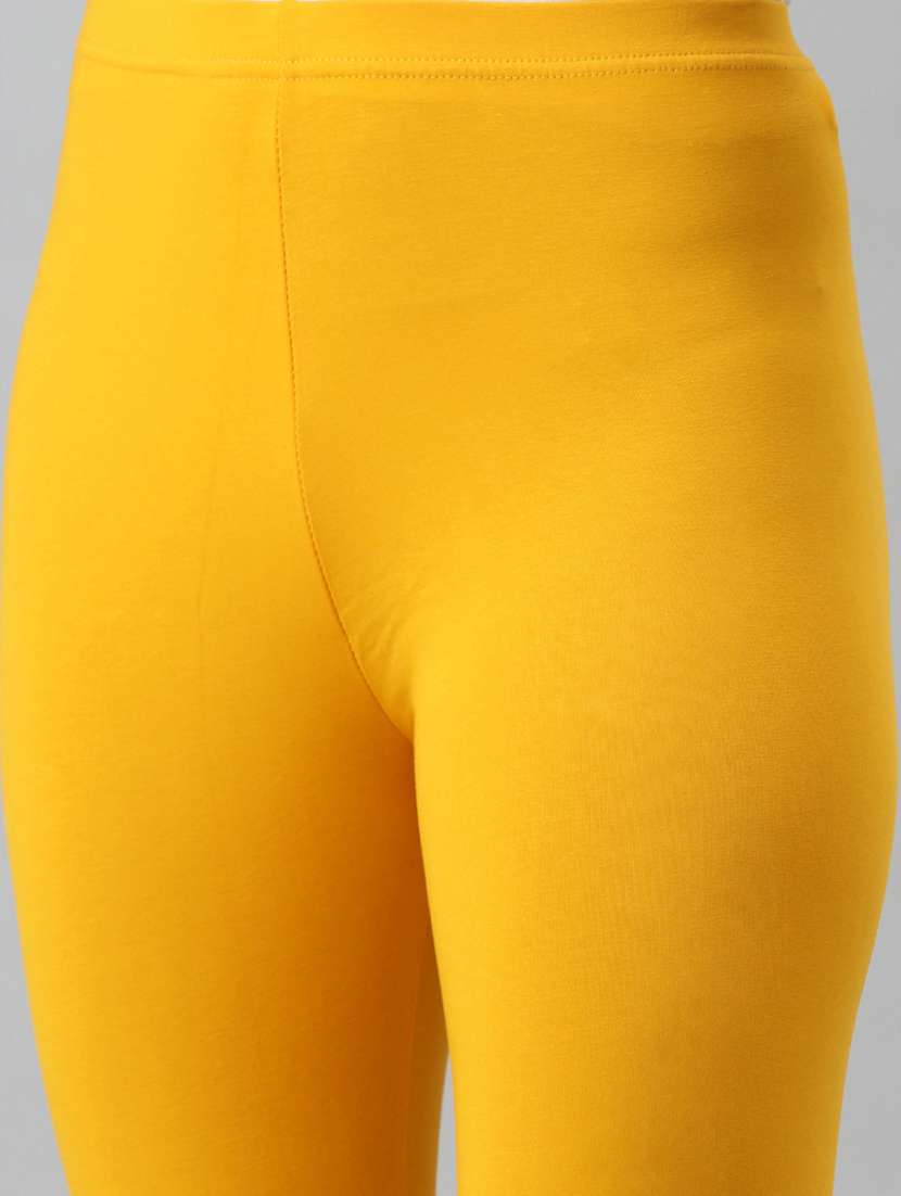 Women Solid Mid Rise Churidar Legging - 21281574 -  Standard Image - 4