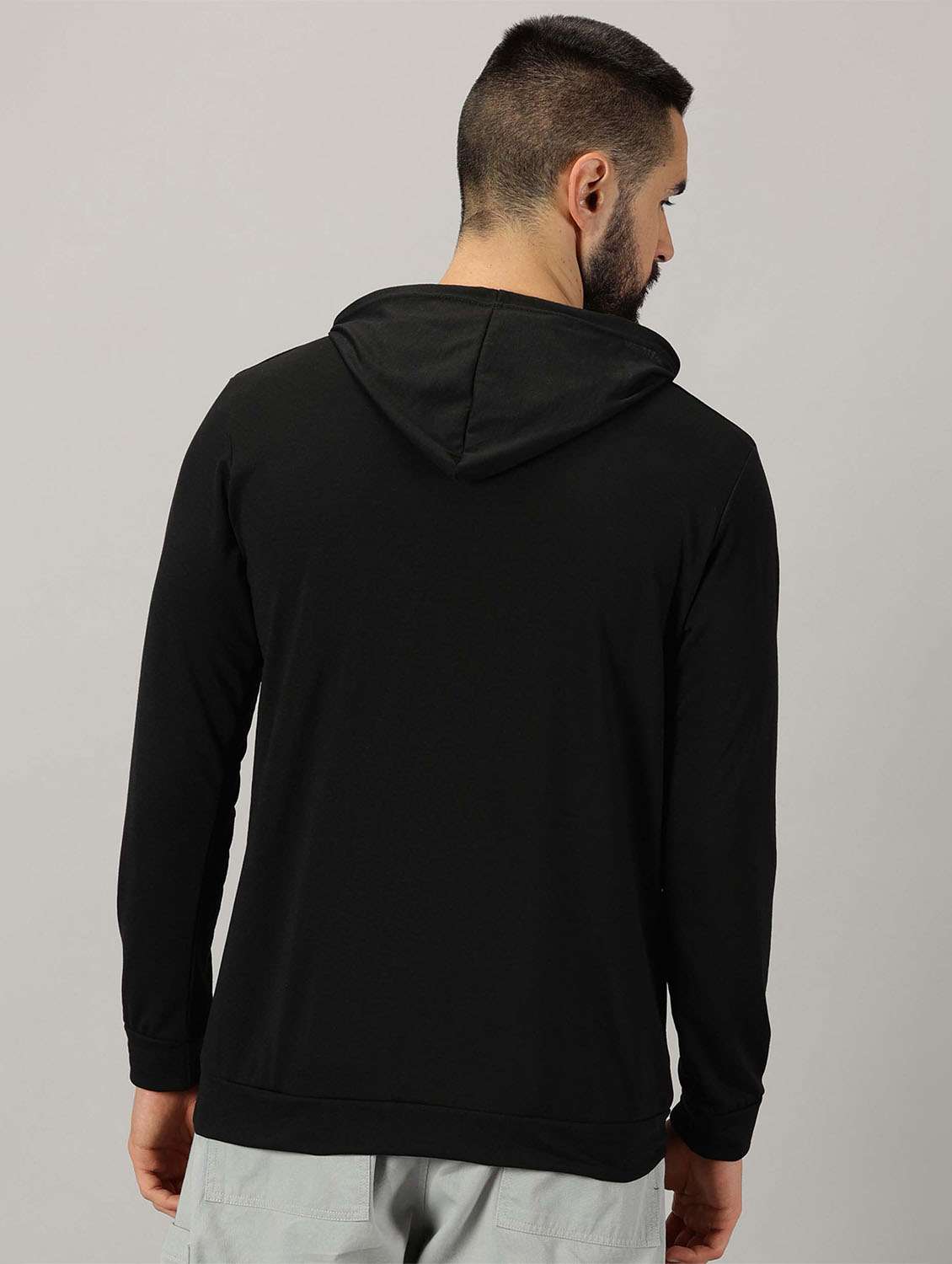 men placement print hooded t-shirt - 21281750 -  Standard Image - 1