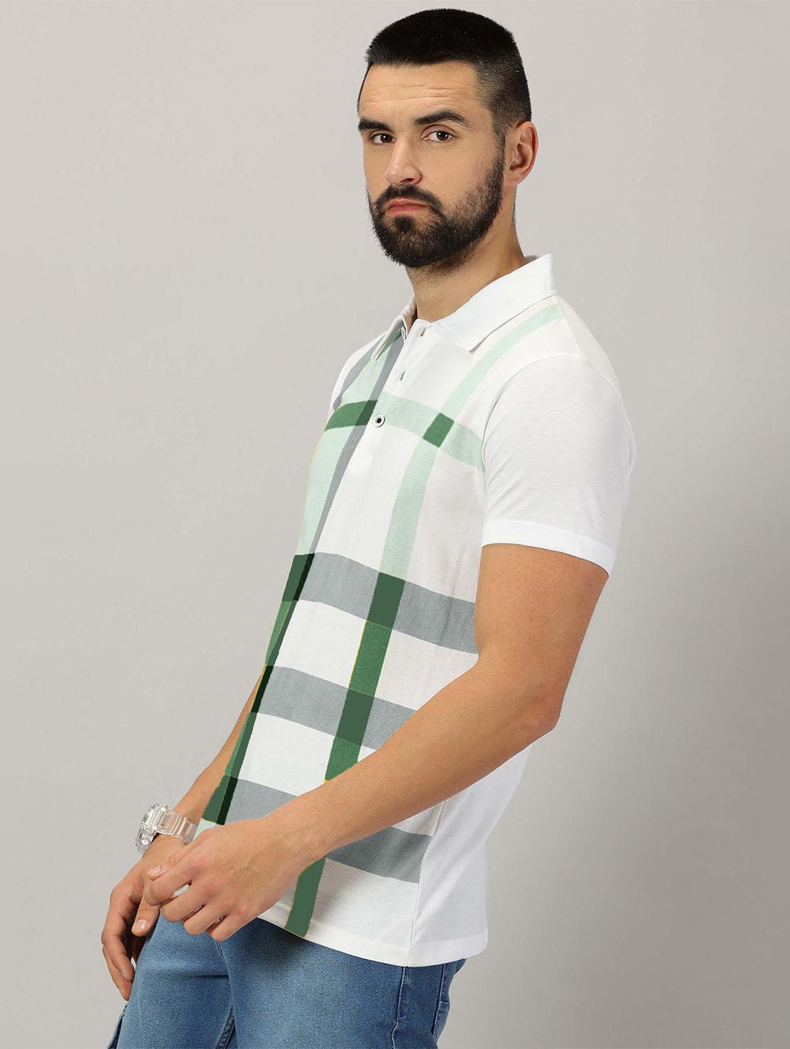 men checkered cotton polo t-shirt - 21281756 - Standard Image - 1