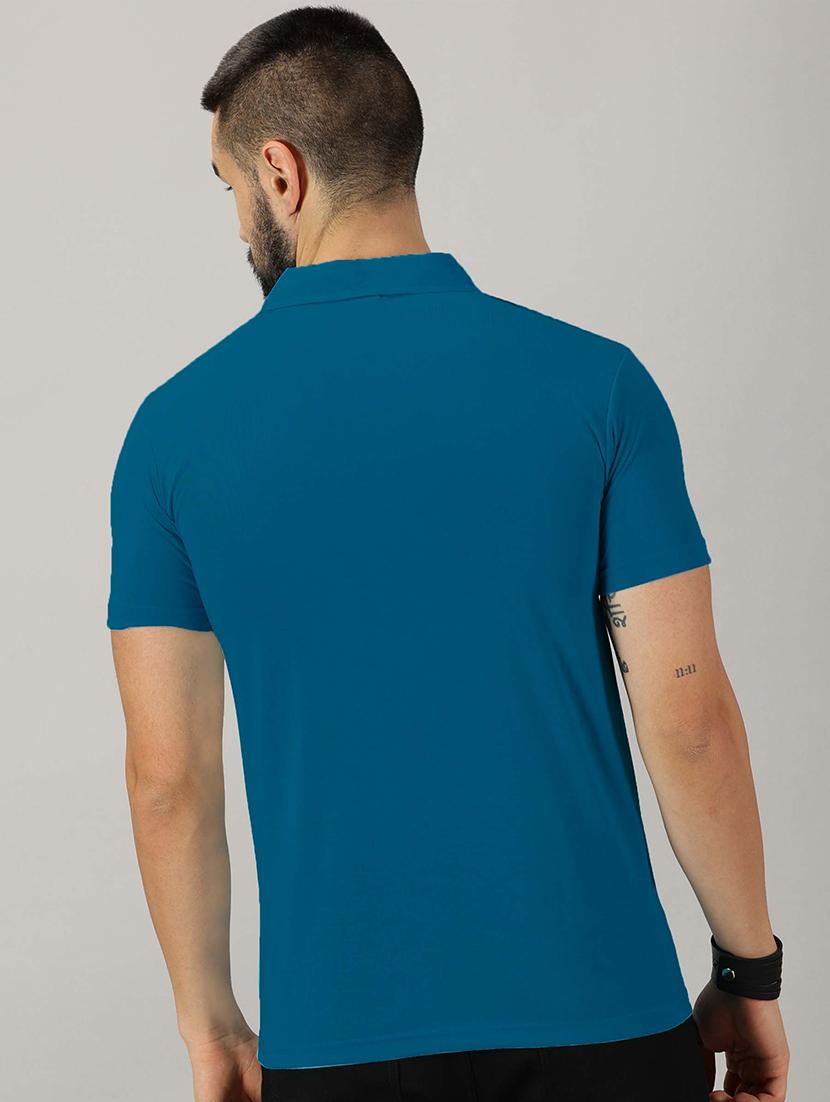 men teal regular fit polo t-shirt - 21281767 - Standard Image - 1