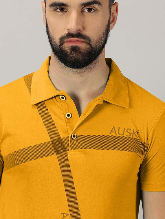 men polo neck front print t-shirt - 21281769 - Standard Image - 4