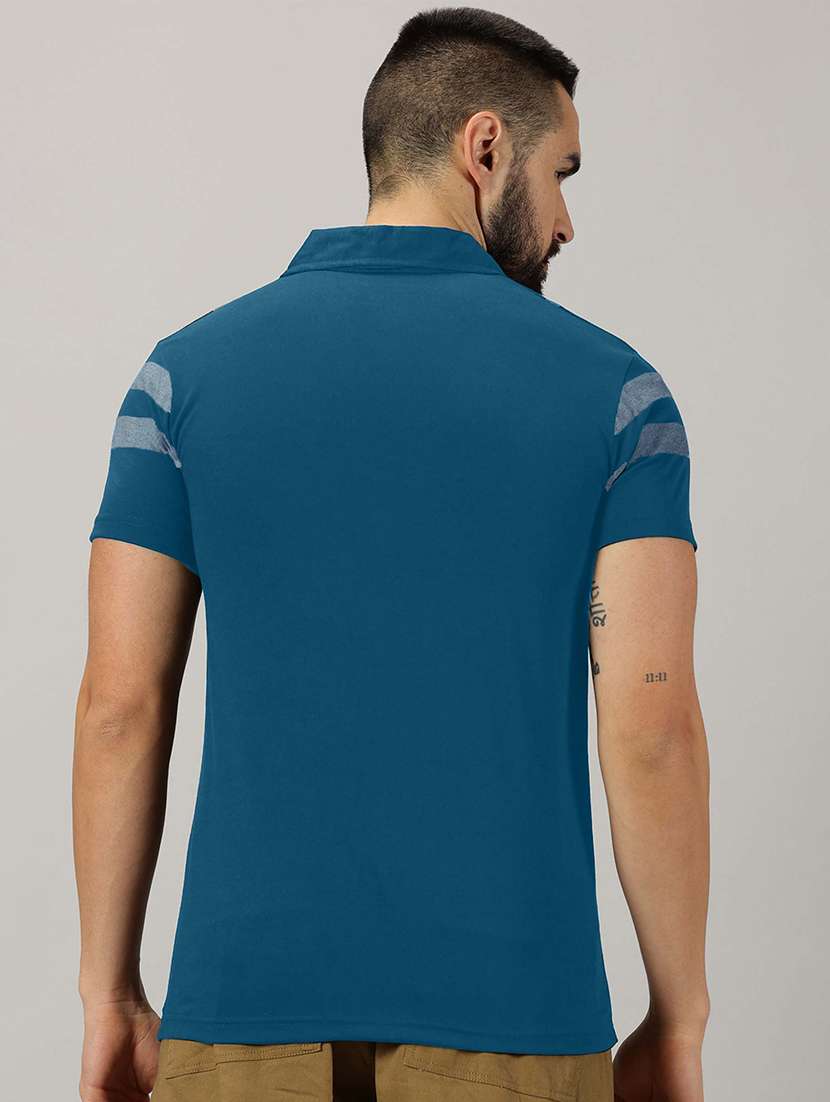 men teal regular fit polo t-shirt - 21281773 -  Standard Image - 1