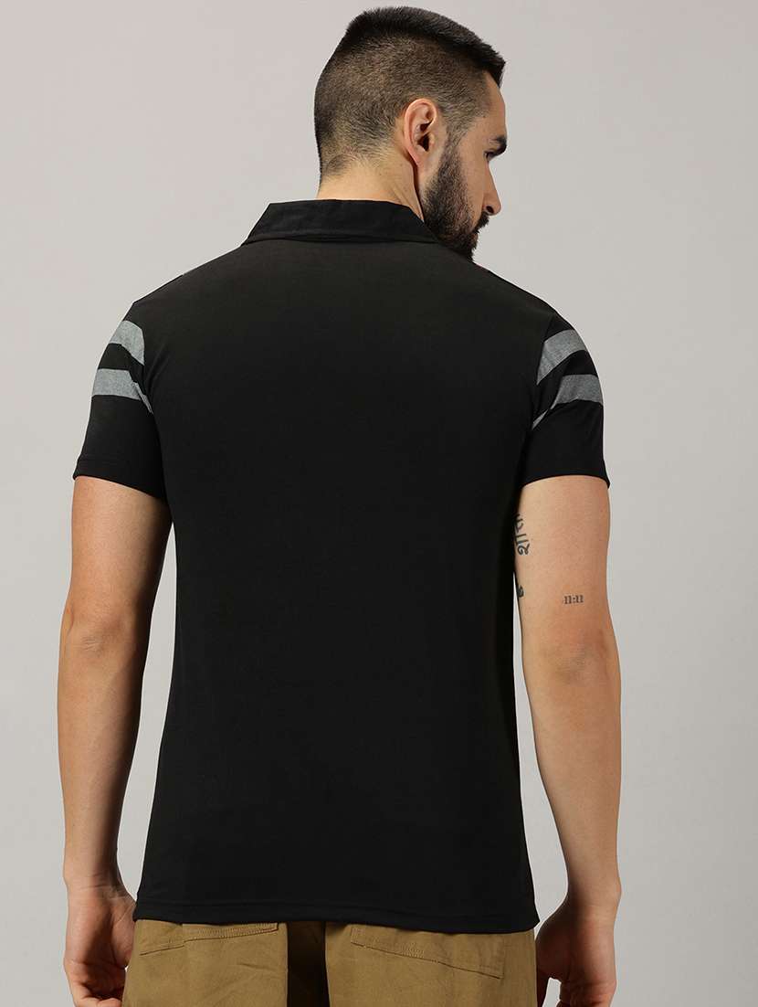 men black regular fit polo t-shirt - 21281777 -  Standard Image - 1