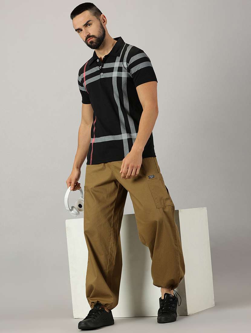 men black regular fit polo t-shirt - 21281777 -  Standard Image - 4