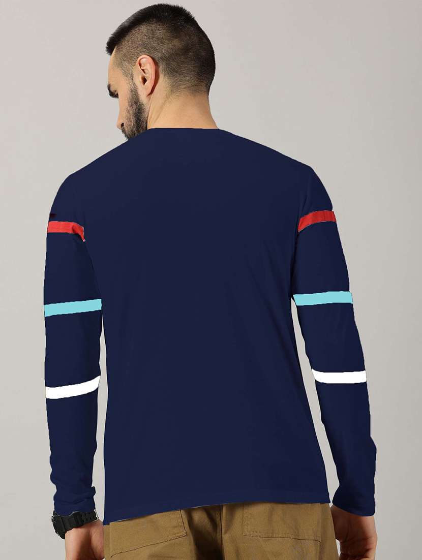 men round neck striped t-shirt - 21281787 - Standard Image - 1
