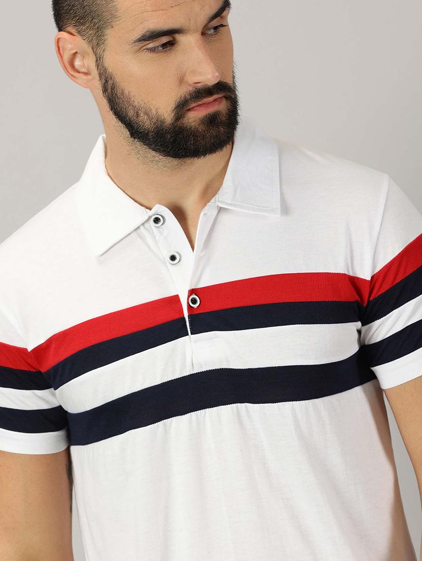 men striped cotton polo t-shirt - 21281789 - Standard Image - 4