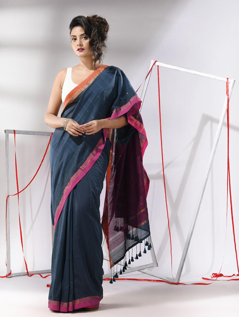 women self design handloom saree with blouse - 21281809 - Zoom Image - 0