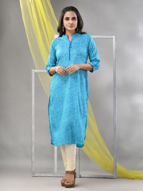 women three quarter sleeve straight kurta - 21281847 -  Standard Image - 0