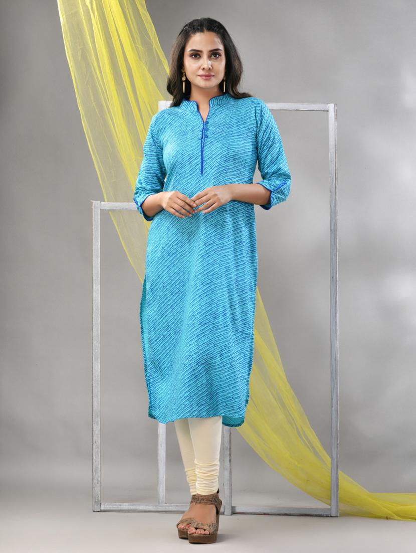 women three quarter sleeve straight kurta - 21281847 -  Zoom Image - 0