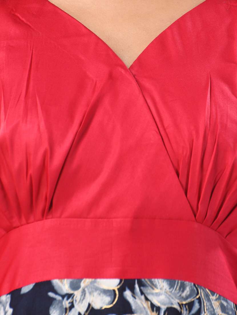 women bell sleeves fit & flare ethnic dress - 21281877 - Standard Image - 4