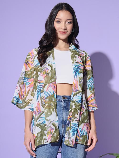 white polyester cardigan - 21281959 - Standard Image - 0