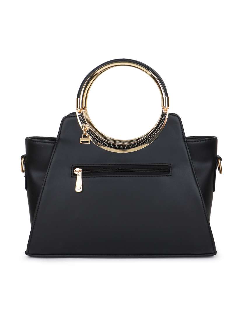 women solid leatherette handbag - 21281964 -  Standard Image - 1