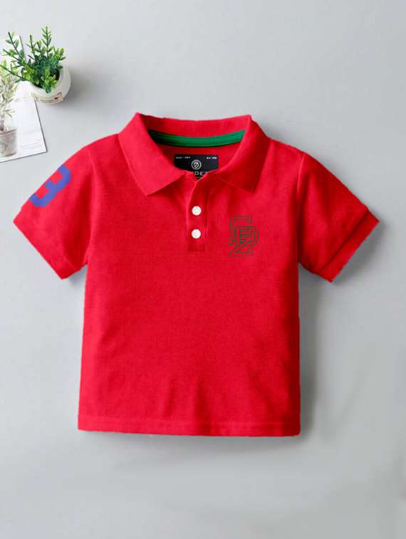 boys solid short sleeves polo t-shirt