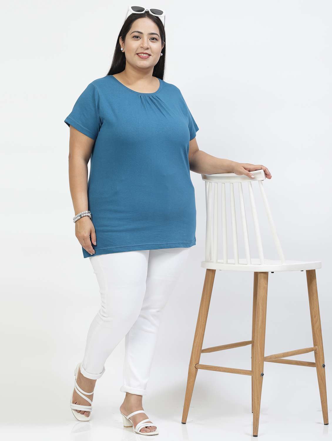 women plus size solid t-shirt - 21283276 - Standard Image - 4
