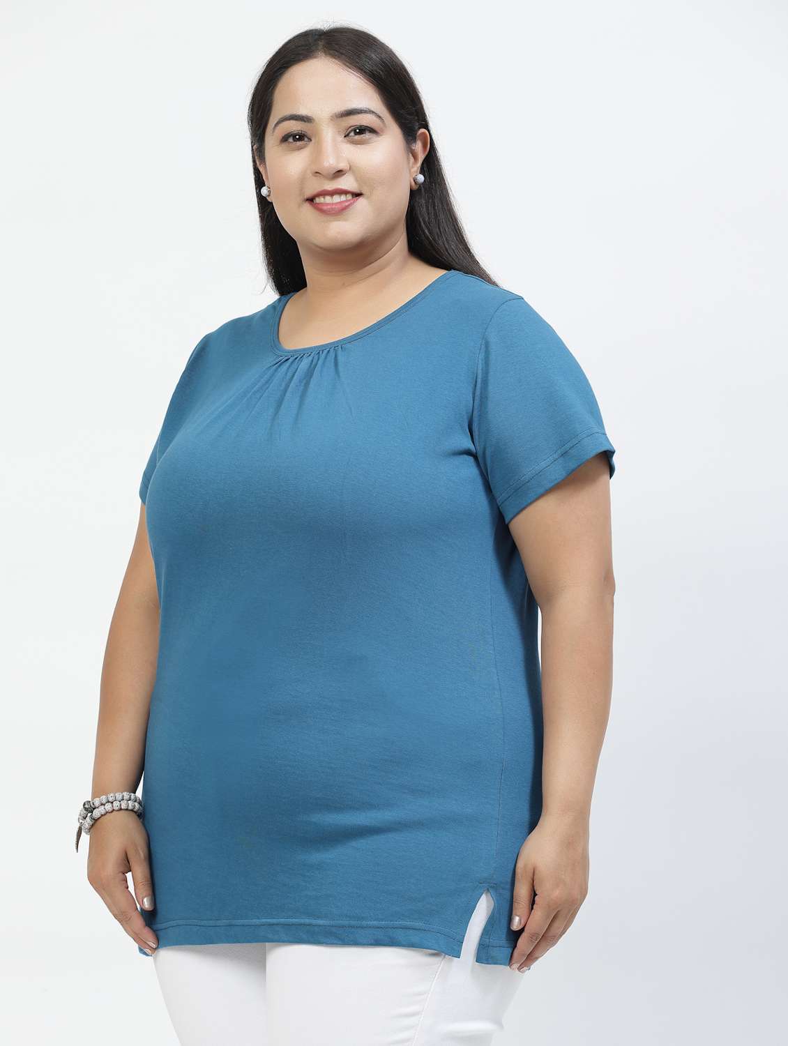 women plus size solid t-shirt - 21283285 -  Standard Image - 1