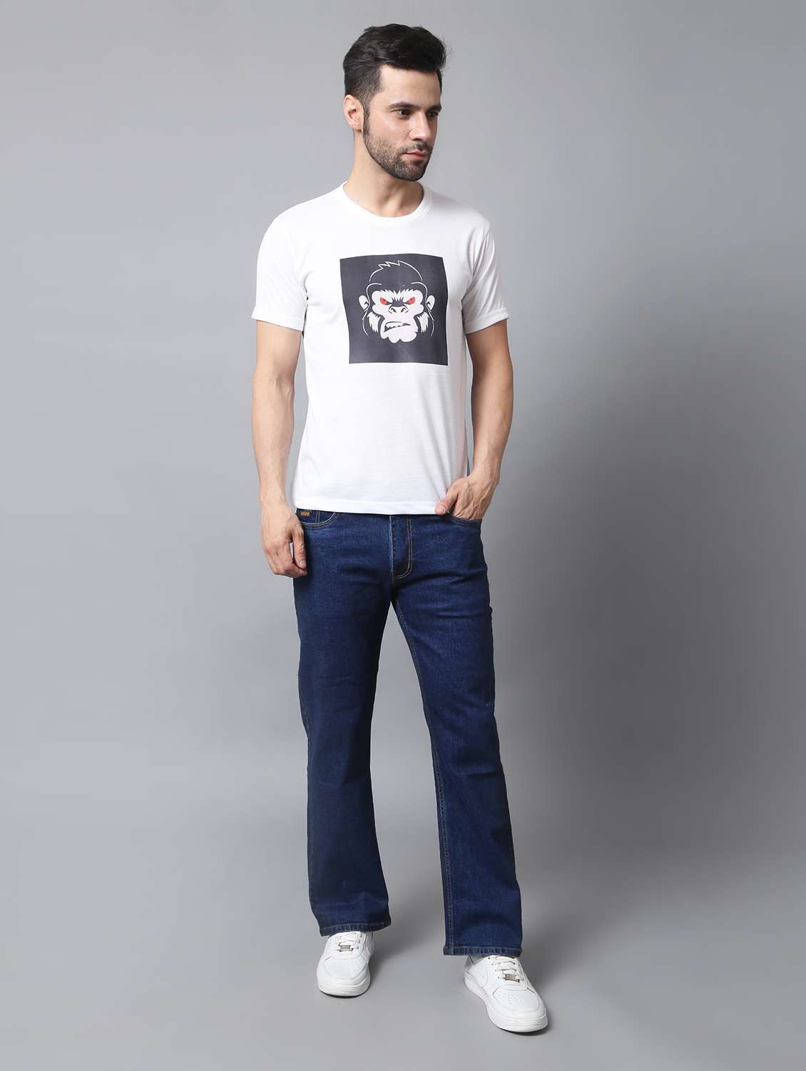 Men Mid Rise Plain Jeans