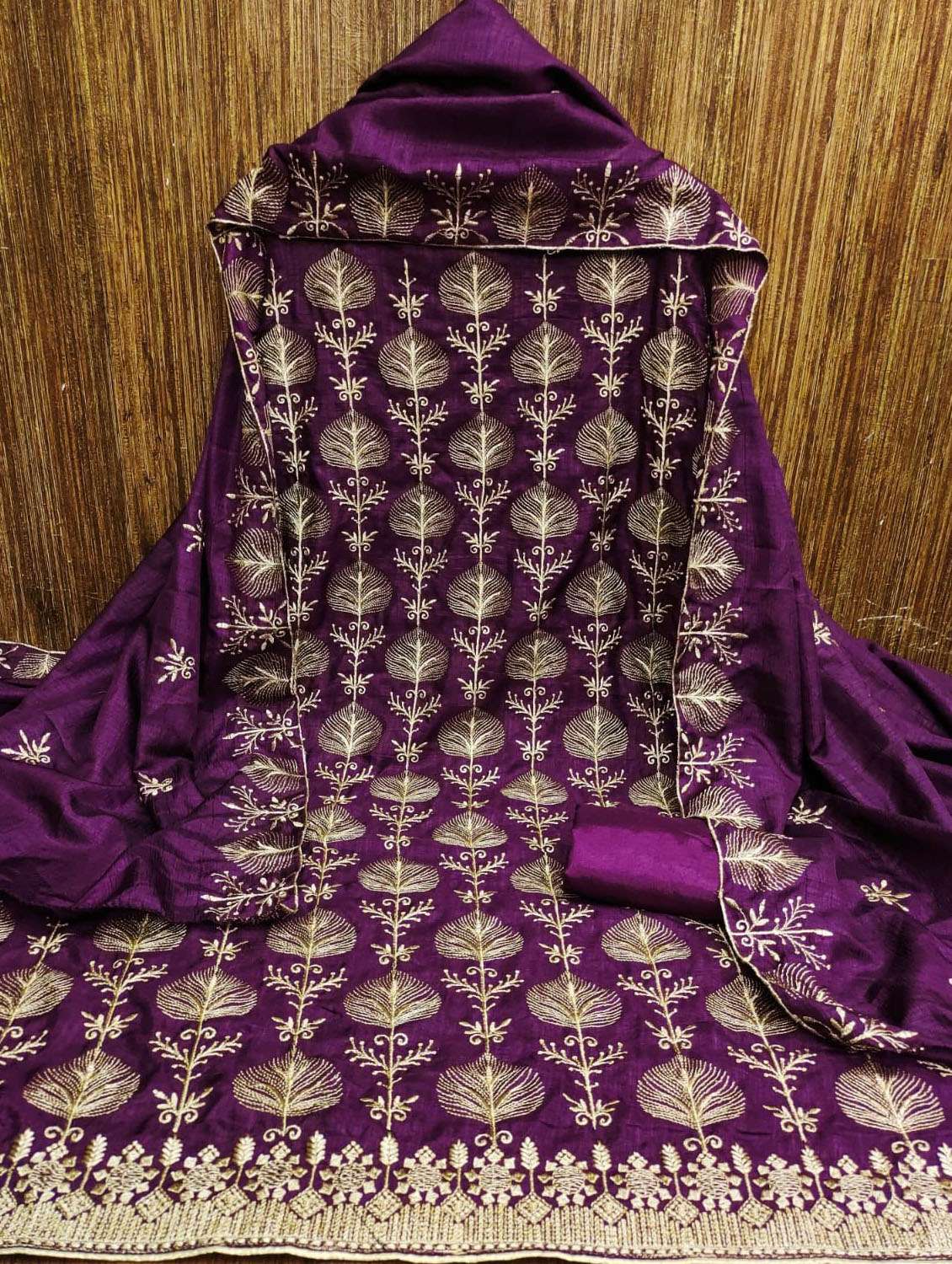 women embroidered unstitched suit set - 21284278 - Standard Image - 1