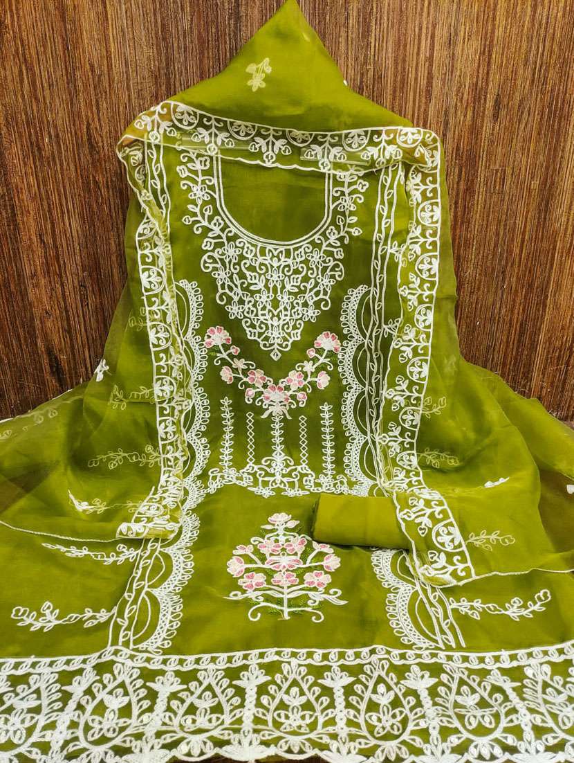 women embroidered unstitched suit set - 21284310 - Standard Image - 1