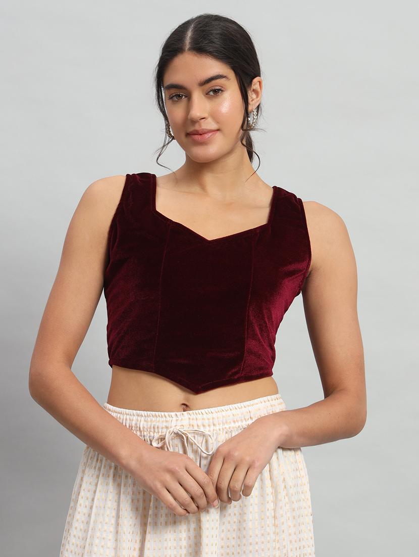 women solid regular stitched blouse - 21285963 - Zoom Image - 0