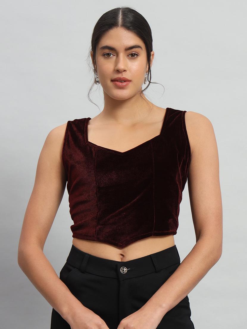 women solid stitched blouse - 21285964 - Zoom Image - 0