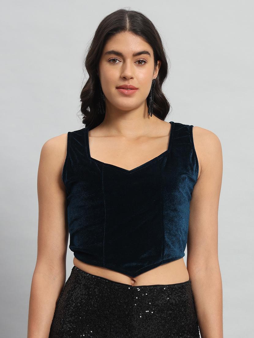 women solid stitched blouse - 21285965 - Zoom Image - 0