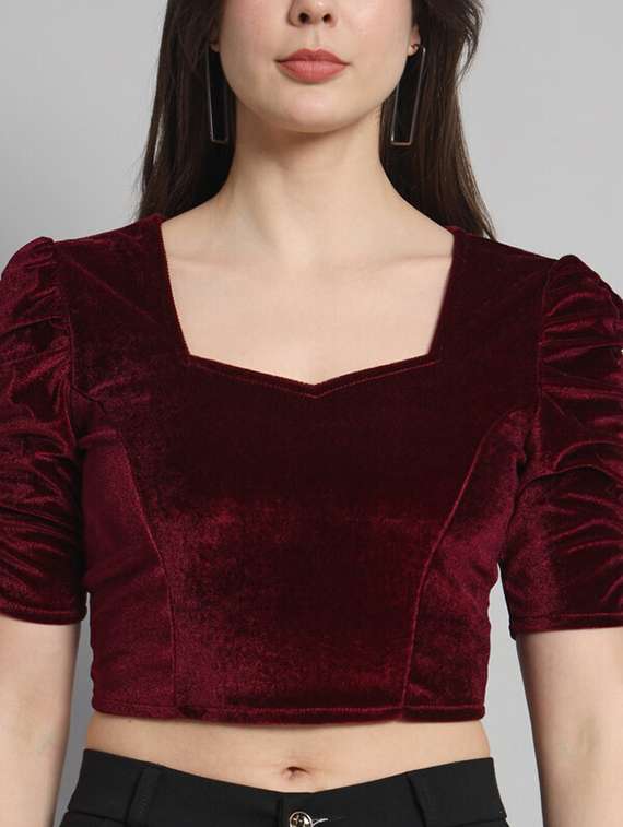 women solid regular stitched blouse - 21285970 - Standard Image - 4