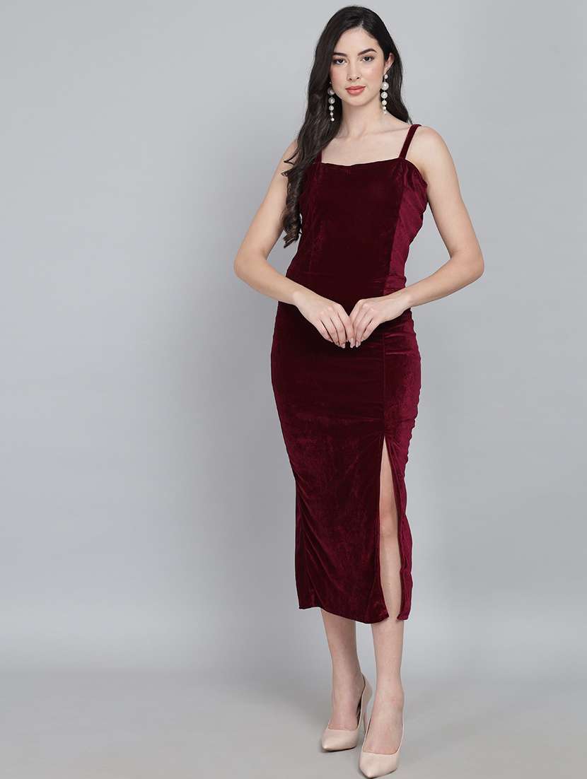 red velvet bodycon dress - 21285988 -  Zoom Image - 0