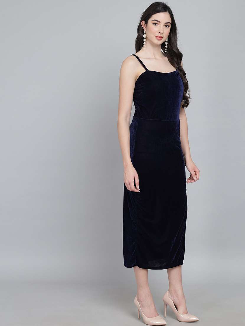 blue velvet bodycon dress - 21285990 -  Standard Image - 1