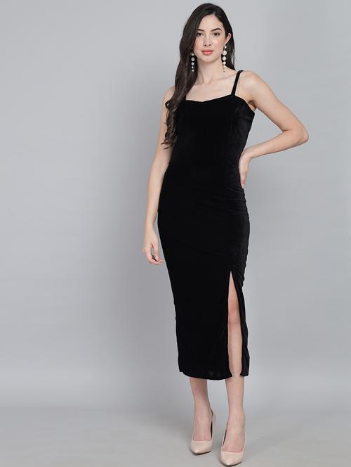 black velvet bodycon dress - 21285992 -  Standard Image - 0