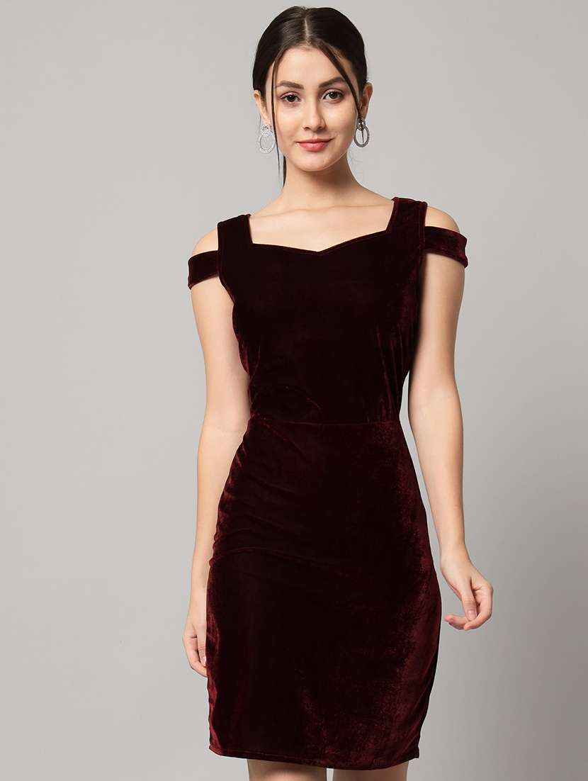 women solids bodycon dress