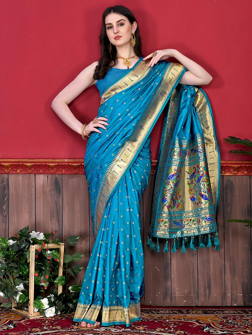 women self design paithani saree with blouse - 21286427 -  Standard Image - 1