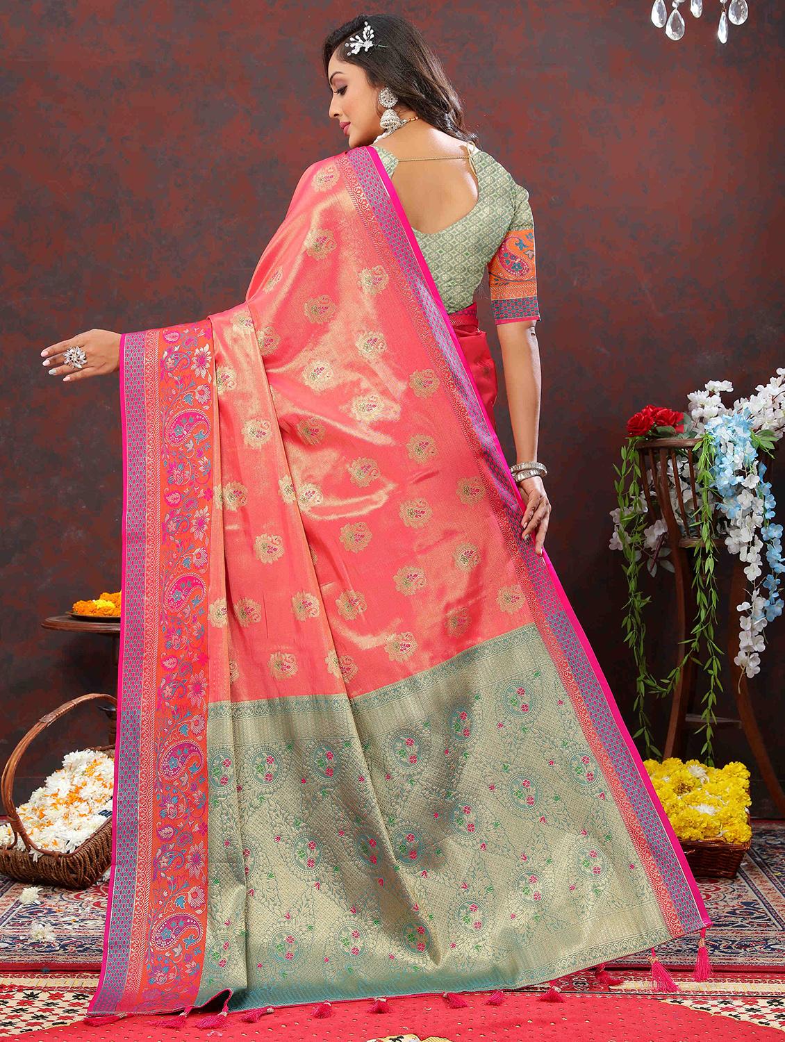 women self design banarasi saree with blouse - 21286558 -  Standard Image - 1