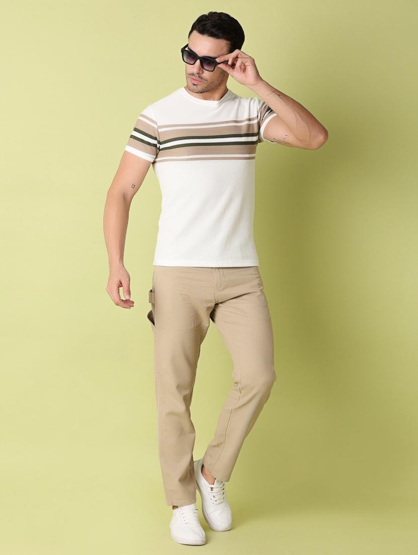 men mid rise solid casual trouser - 21286919 - Standard Image - 4
