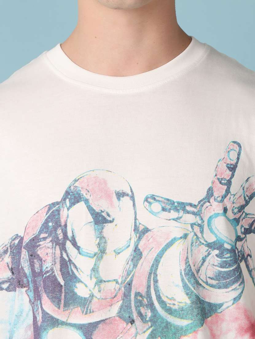 men front print short sleeve t-shirt - 21286974 -  Standard Image - 4