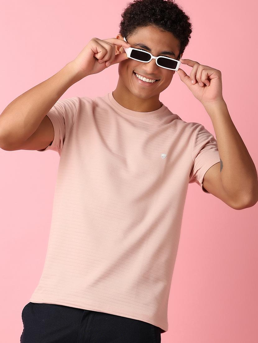 peach cotton front print tshirt - 21286997 - Standard Image - 1