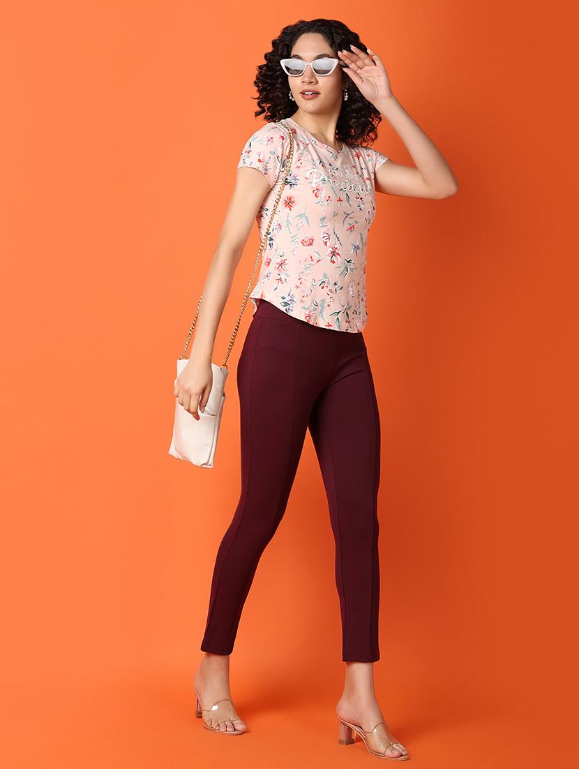 women solid mid rise cotton jegging - 21287054 - Standard Image - 4