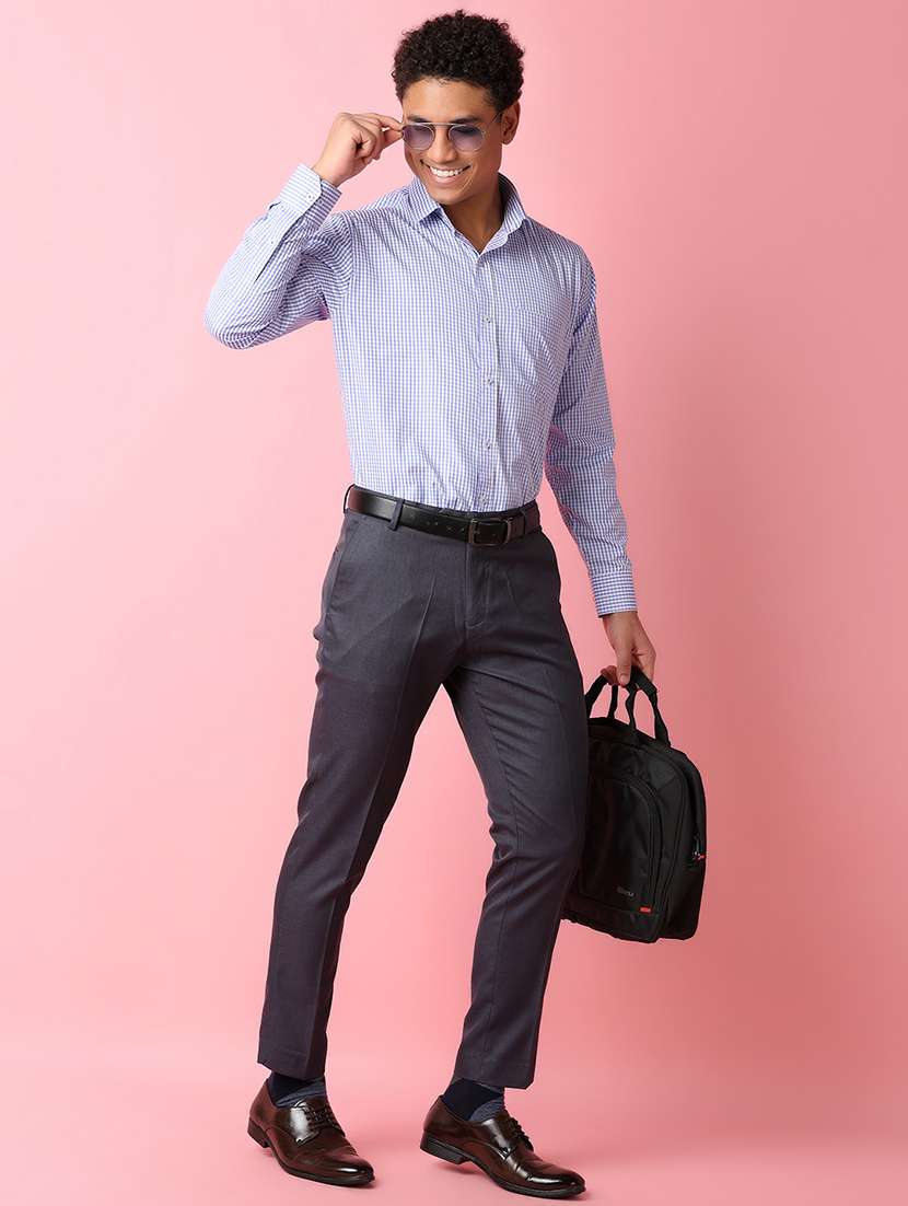 men long sleeves checkered formal shirt - 21287056 -  Standard Image - 4