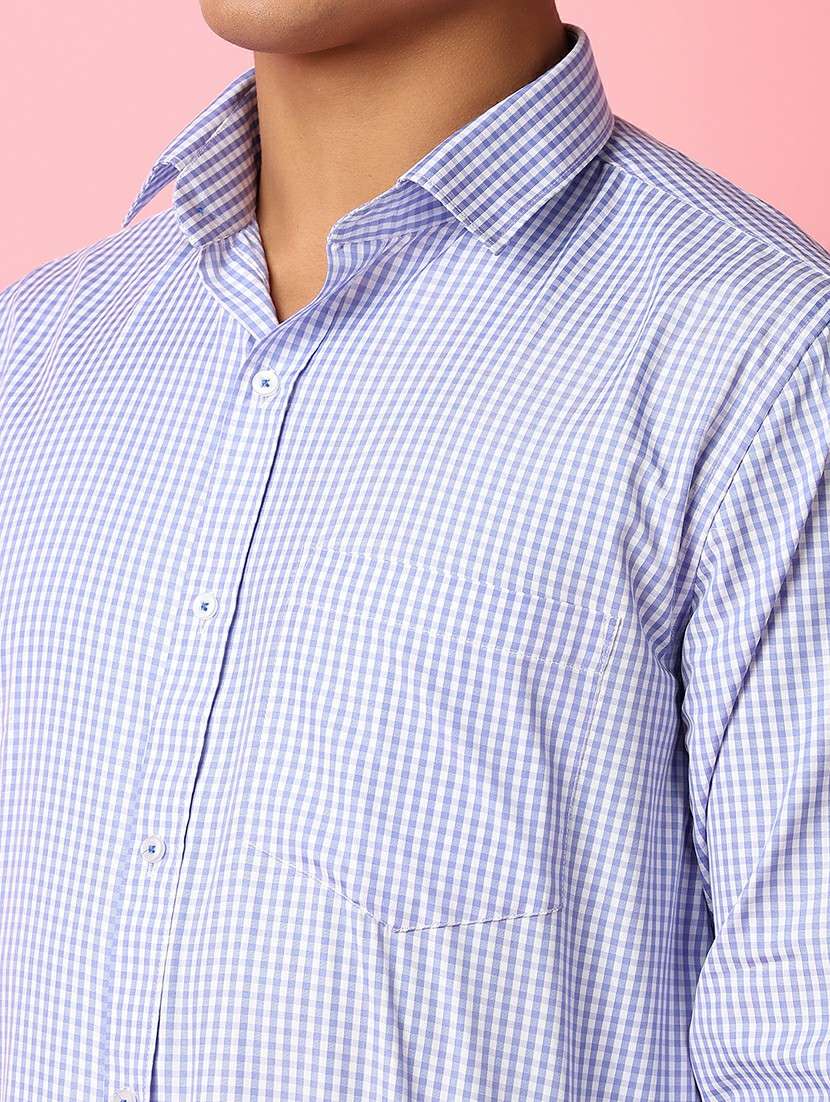 men long sleeves checkered formal shirt - 21287056 -  Standard Image - 6