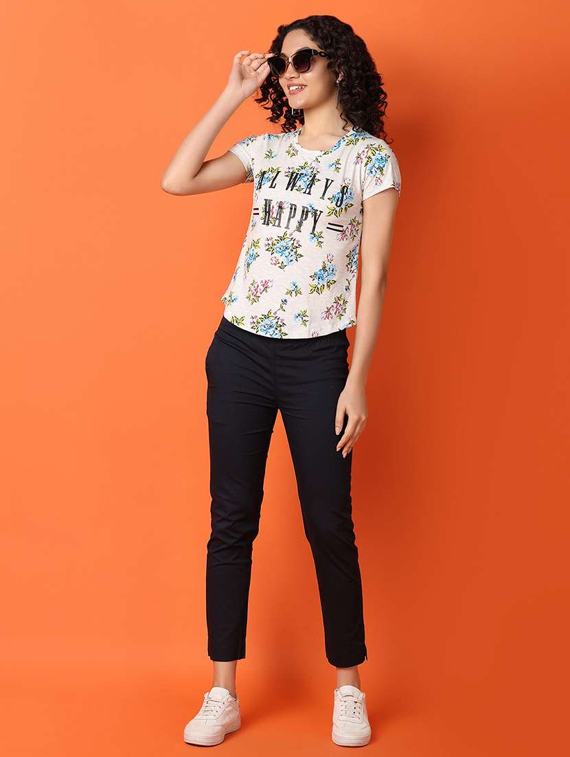 women round neck printed regular t-shirt - 21287064 -  Standard Image - 4