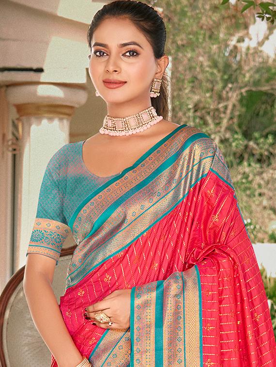 women zari work tussar silk saree with blouse - 21287157 - Standard Image - 1